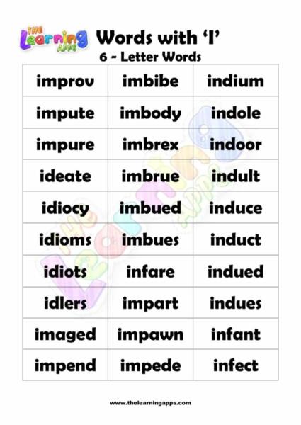 6 LETTER WORD STARTING WITH I-3