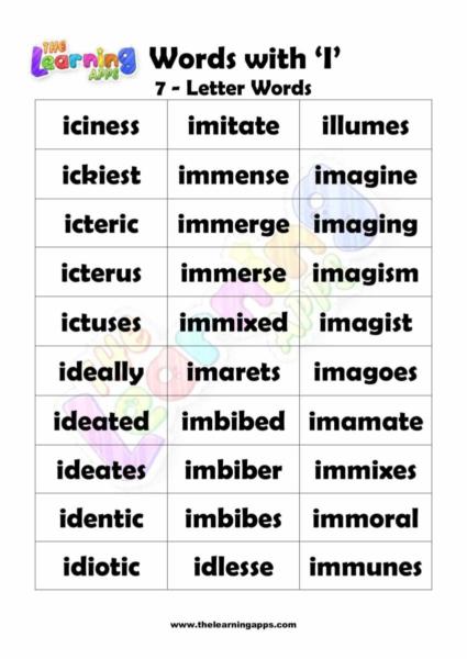 7 LETTER WORD STARTING WITH I-2