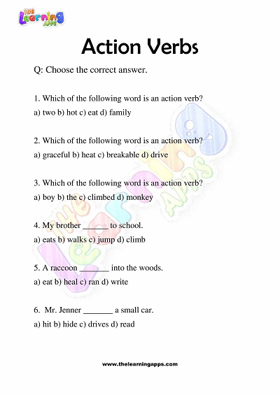 Action-Verbs-Worksheets-for-Grade-3-Activity-7