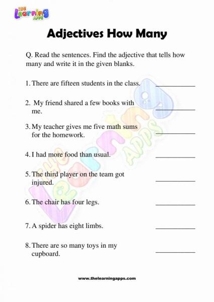 Adjectives-How-Many-Worksheets-Grade-3-Activity-3