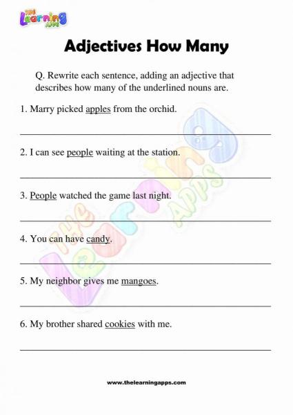 Adjectives-How-Many-Worksheets-Grade-3-Activity-5