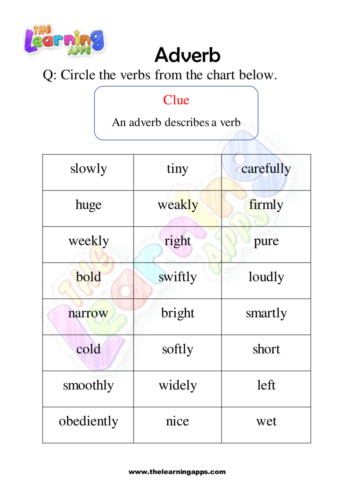 Adverb Worksheet 09