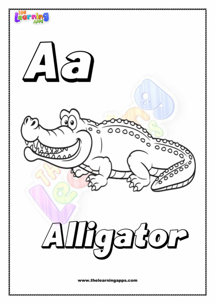 Animal A Printable For Kids - Worksheet