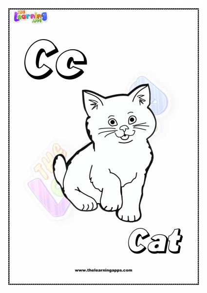 Animal C Printable For Kids - Worksheet