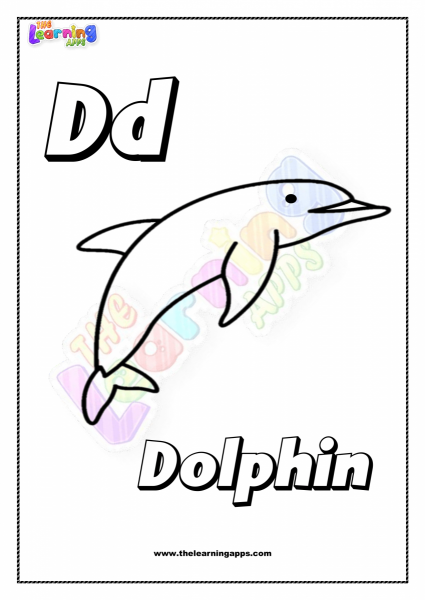 Animal D Printable For Kids - Worksheet