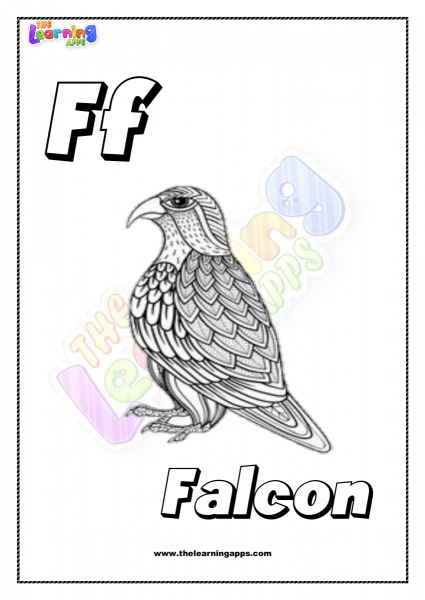 Animal F Printable For Kids - Worksheet