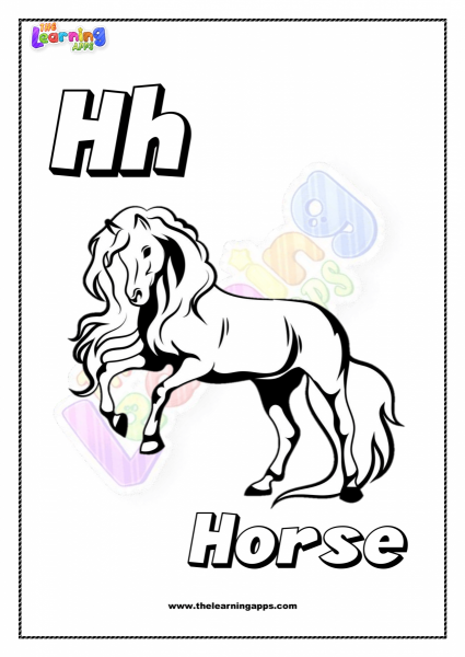 Animal H Printable For Kids - Worksheet