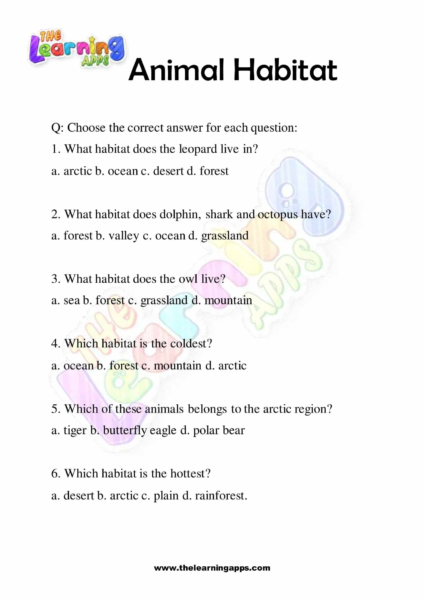 Animal Habitats 10