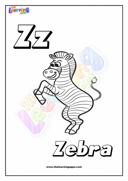 Animal Z Printable For Kids - Worksheet