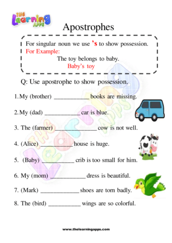 Apostrophe Worksheet 02