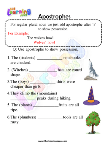 Apostrophe Worksheet 07