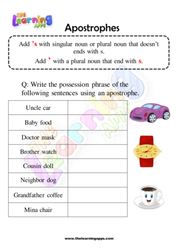 Apostrophe Worksheet 10