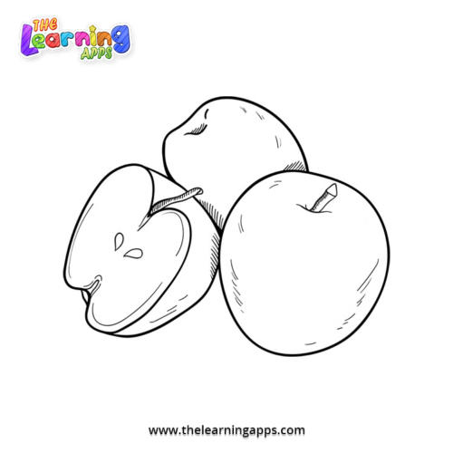 Apple Coloring Worksheet