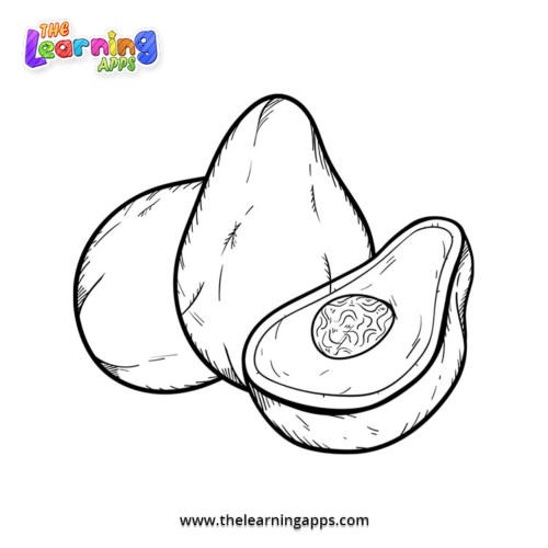 Avocado Coloring Worksheet