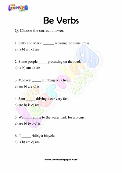 Be-Verbs-Worksheets-Grade-3-Activity-2