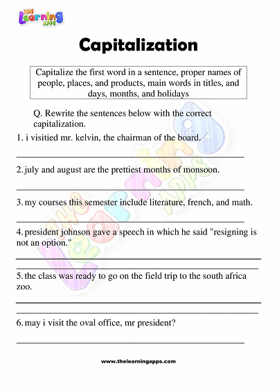 Capitalization-Worksheets-Grade-3-Activity-2