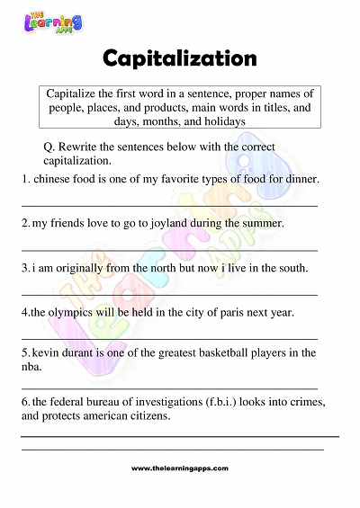 Capitalization-Worksheets-Grade-3-Activity-3