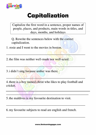 Capitalization-Worksheets-Grade-3-Activity-5