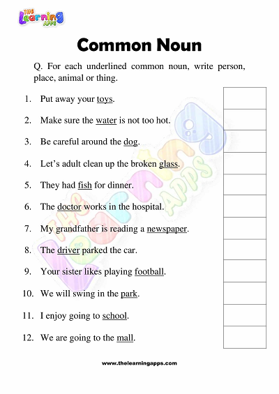 Common-Noun-Worksheets-Grade-3-Activity-4