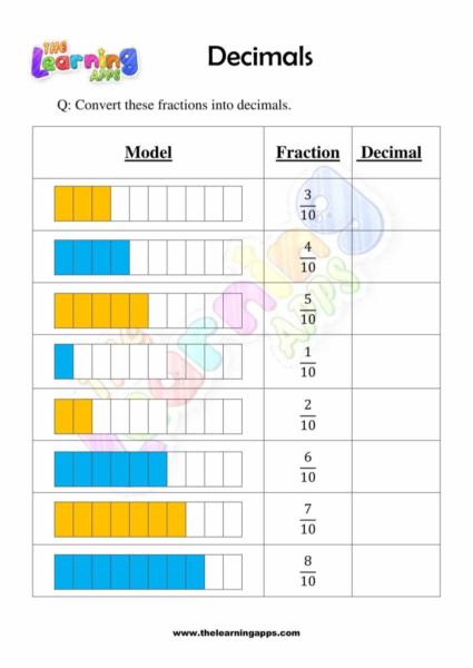 Decimal worksheet for grade two 02