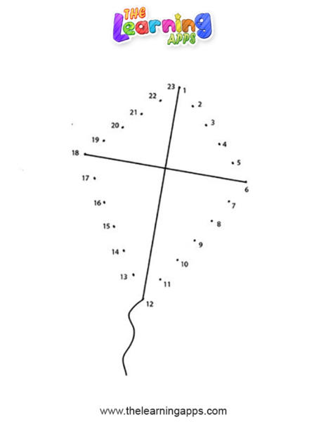 Kite Dot To Dot Worksheet 