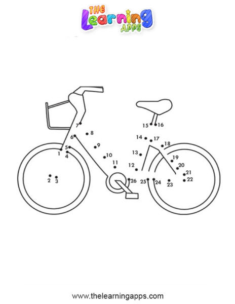 Bicycle Dot To Dot Worksheet