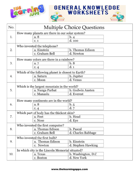 General Knowledge Quiz 08