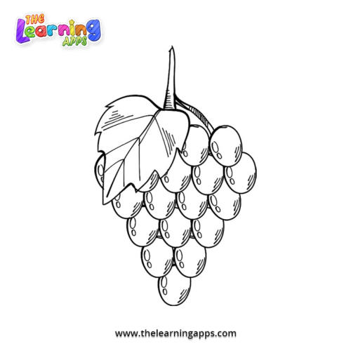 Grapes Coloring Worksheet