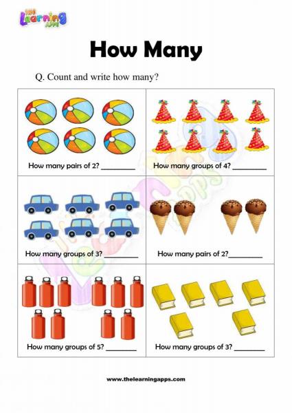 How Many Worksheet - Grade 2 - Activity 1