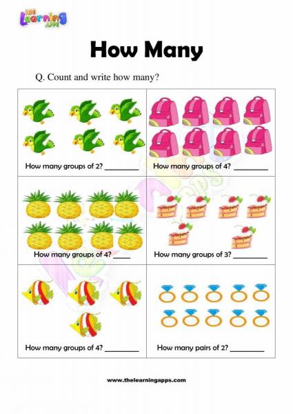 How Many Worksheet - Grade 2 - Activity 2