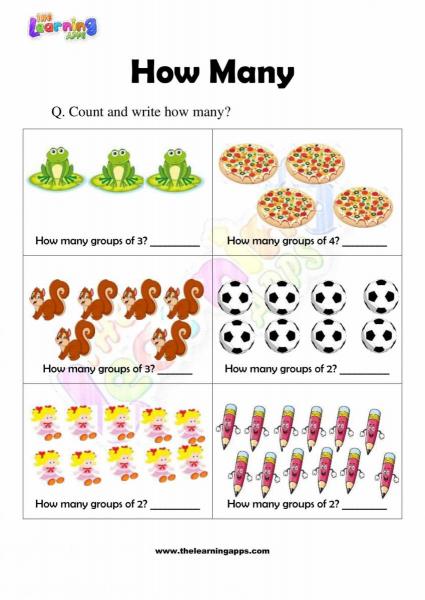 How Many Worksheet - Grade 2 - Activity 3