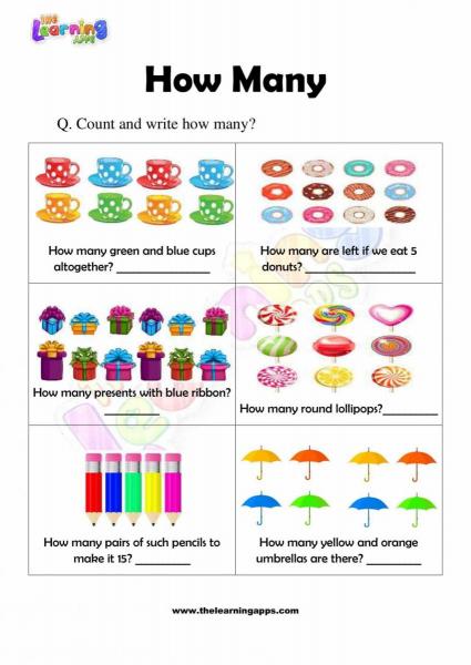 How Many Worksheet - Grade 2 - Activity 4