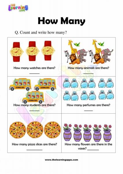 How Many Worksheet - Grade 2 - Activity 5