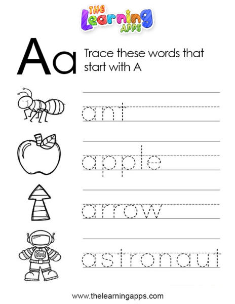 Letter A Worksheet 02