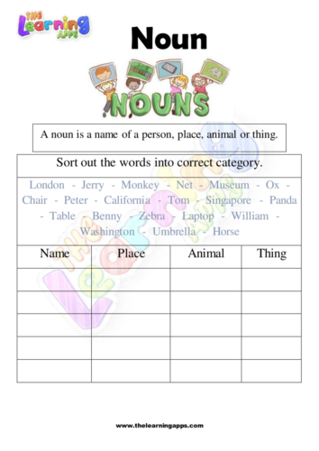 Noun Worksheet 02