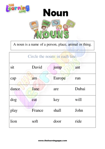 Noun Worksheet 03