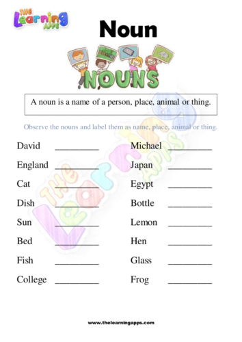 Noun Worksheet 07