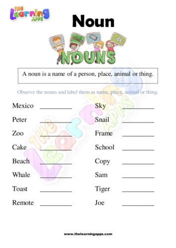 Noun Worksheet 08