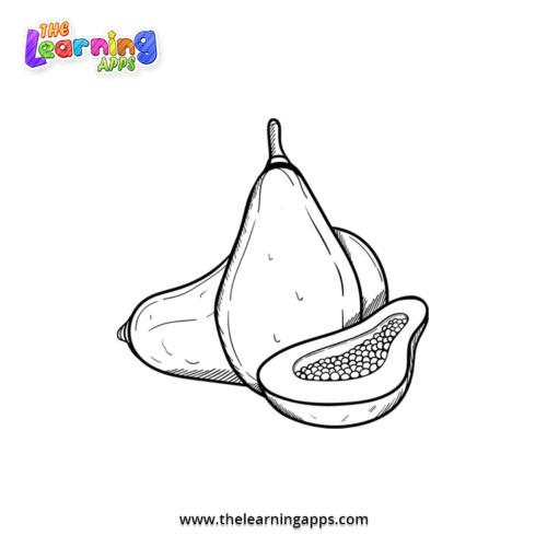 Papaya Coloring Worksheet