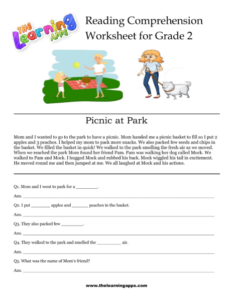 Picnic at Park Comprehension