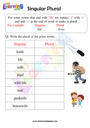 Plurals Worksheets 08