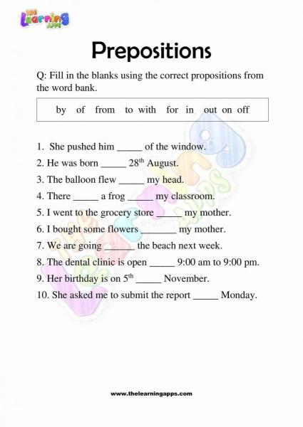 Prepositions-Worksheets-Grade-3-Activity-4