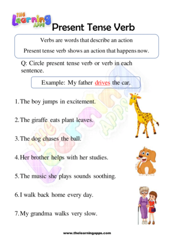 Present Tense Verb Worksheet 04