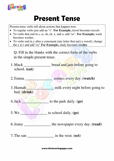 Present-Tense-Worksheets-for-Grade-3-Activity-1