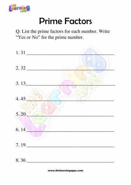 Prime Factors - Grade 2 - Activity 2