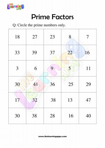 Prime Factors - Grade 2 - Activity 6