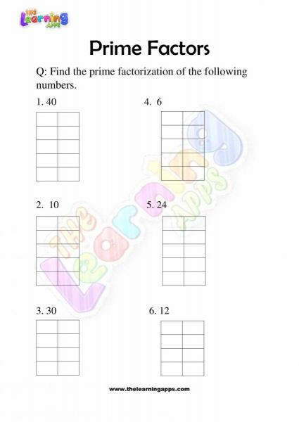 Prime Factors - Grade 2 - Activity 8