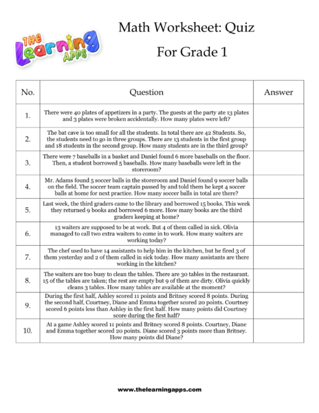 Quiz Worksheet 01