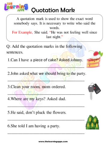 Quotation Marks Worksheets 01