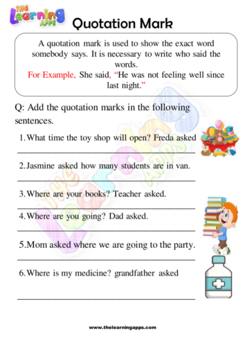 Quotation Marks Worksheets 02